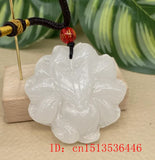 Afghan Jade 9 Tailed Fox Necklace Pendant Hand Carved Luck Amulet