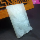Afghan Jadeite Dragon Pendant + Lanyard AAAA
