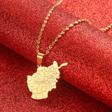 Afghanistan Cities Map Pendant Necklaces For Women