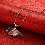 Afghanistan Map Pendant Necklace Afghan Flag Chain Jewelry