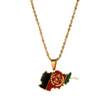 Afghanistan Map Pendant Necklace Afghan Flag Chain Jewelry