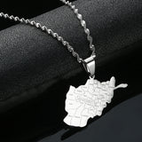 Afghan Map Cities Name Pendant Necklace Afghan Maps Jewelry