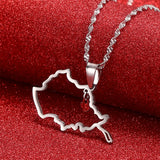 Afghanistan Map Heart Pendant Necklace Afghan Maps Jewelry