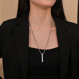 Personalized Bar Pendant Engrave Name Necklace Stainless Steel