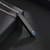 Personalized Bar Pendant Engrave Name Necklace Stainless Steel