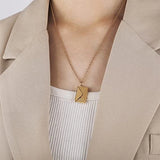 Love Letter Pendant Necklace Stainless Steel Jewelry Valentine Gift