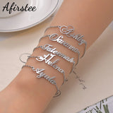Afirstee Personalized Name Bracelet - Stainless Steel DIY Bracelet