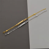 Personalized Heart Bracelet Stainless Steel Nameplate Date
