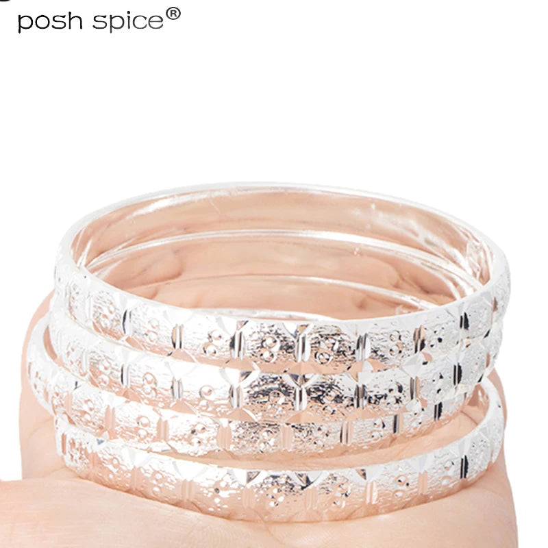 Silver Open Africa Bangles for Women Middle East Arab Dubai Bracelets