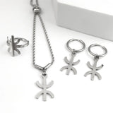 African Berbers Symbol Jewelry Set Amazigh Letter Necklace Bracelet