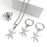 African Berbers Symbol Jewelry Set Amazigh Letter Necklace Bracelet
