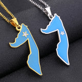 Africa Great Somalia Map Flag Pendant Necklace Stainless Steel Women Men