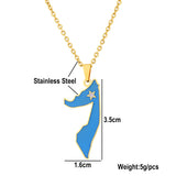 Africa Great Somalia Map Flag Pendant Necklace Stainless Steel Women Men