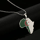 Africa Map & Algeria Map Pendant Necklaces Jewelry Map African Algeria Map Gift