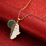 Africa Map & Algeria Map Pendant Necklaces Jewelry Map African Algeria Map Gift