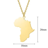 Africa Map Necklace Personalized Muslim City Map Shape Necklace