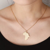 Africa Map Necklace Personalized Muslim City Map Shape Necklace