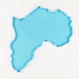 Africa Map Tray Coaster Keychain Silicone Mold