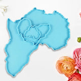 Africa Map Tray Coaster Keychain Silicone Mold