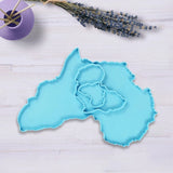 Africa Map Tray Coaster Keychain Silicone Mold