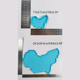 Africa Map Tray Coaster Keychain Silicone Mold