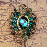 Africa Hot Pin Large Glass Brooch Crystal Women's Clothing Accessories