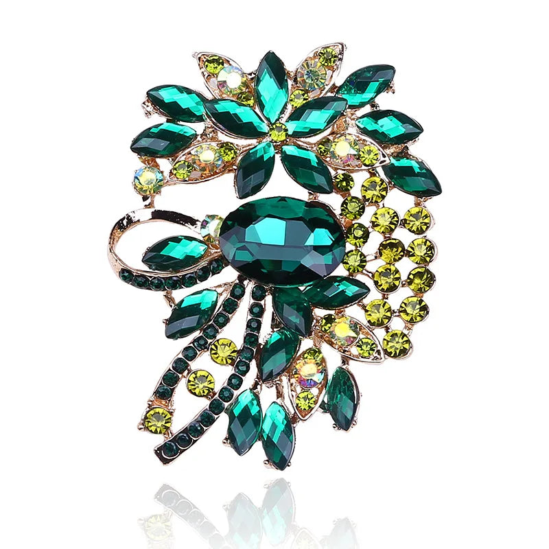 Africa Hot Pin Large Glass Brooch Women's Crystal