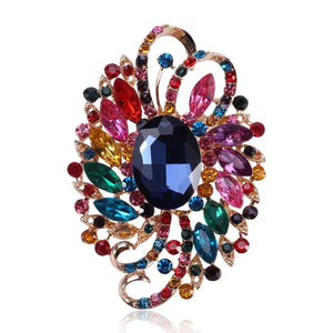 Africa Hot Pin Large Glass Brooch Crystal Women's Clothing Accessories
