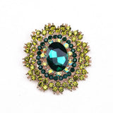 African Hot Pink Glass Brooch for Women