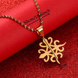 Adinkra Symbol Crocodile Pendant Necklace