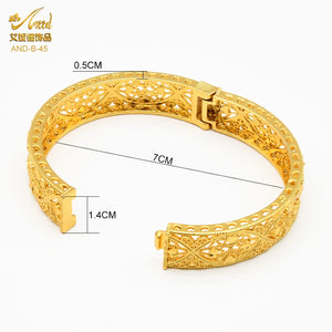 Dubai Plated 24k Ethiopian Bangles Wedding Party Gift