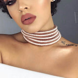 African Bib Torque Choker Necklace Metal Collar Indian Jewelry