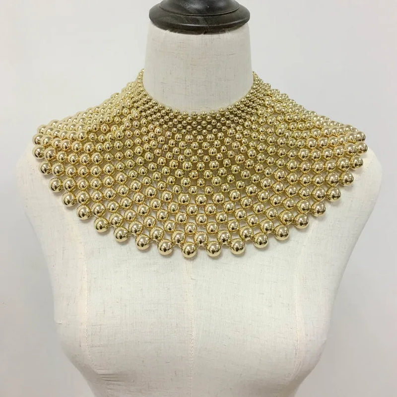 African Bib Torque Choker Necklace Metal Collar Indian Jewelry