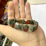 African Bloodstone Bracelet Natural Gemstone Bangle