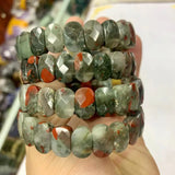 African Bloodstone Bracelet Natural Gemstone Bangle