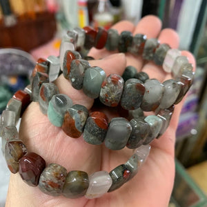 African Bloodstone Bracelet Natural Gemstone Bangle Wholesale