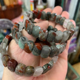 African Bloodstone Bracelet Natural Gemstone Bangle Wholesale