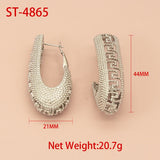 African Clip Earrings For Women Nigeria Silver High Copper Small Earrings
