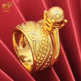 Ethiopian Copper Rings Women Dubai Plated Wedding Party