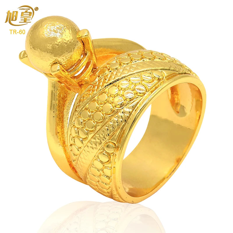 Ethiopian Copper Rings Women Dubai Plated Wedding Party