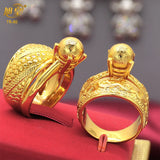Ethiopian Copper Rings Women Dubai Plated Wedding Party