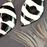 African Bone & Brass Statement Earrings