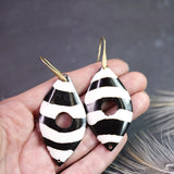 African Bone & Brass Statement Earrings