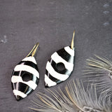 African Bone & Brass Statement Earrings