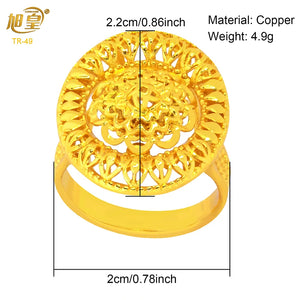 African Plated Rings Arabic Charm Finger Rings Bride Wedding Bijoux Femme