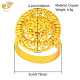 African Plated Rings Arabic Charm Finger Rings Bride Wedding Bijoux Femme