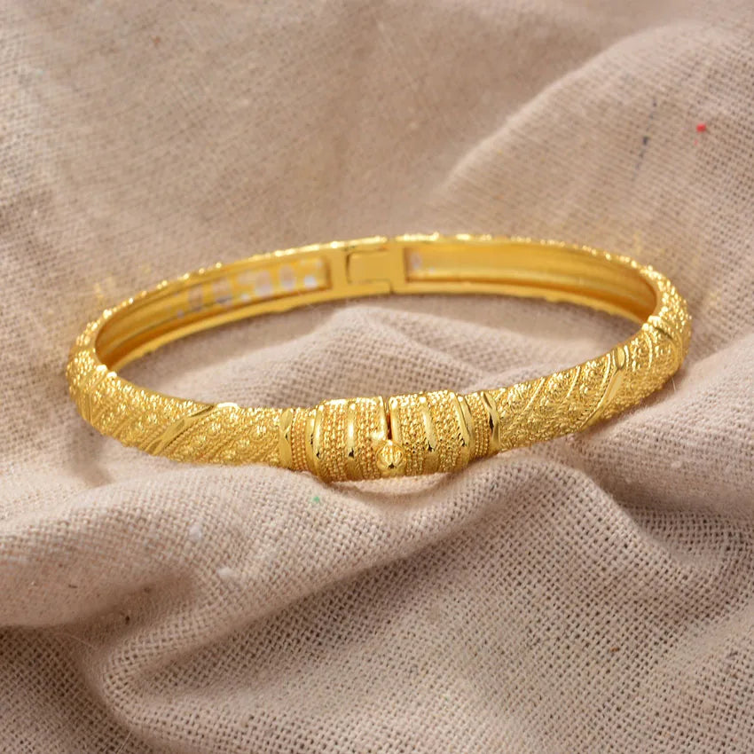 African Bracelets for Women Men & Brass Twisted Bangles