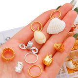 African Hair Coil Dreadlocks Hair Braid Cuffs Beads DIY Hair Accessories