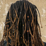 African Hair Coil Dreadlocks Hair Braid Cuffs Beads DIY Hair Accessories