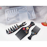 African Hair Comb Resin Molds DIY Craft Tools Silicone Mold